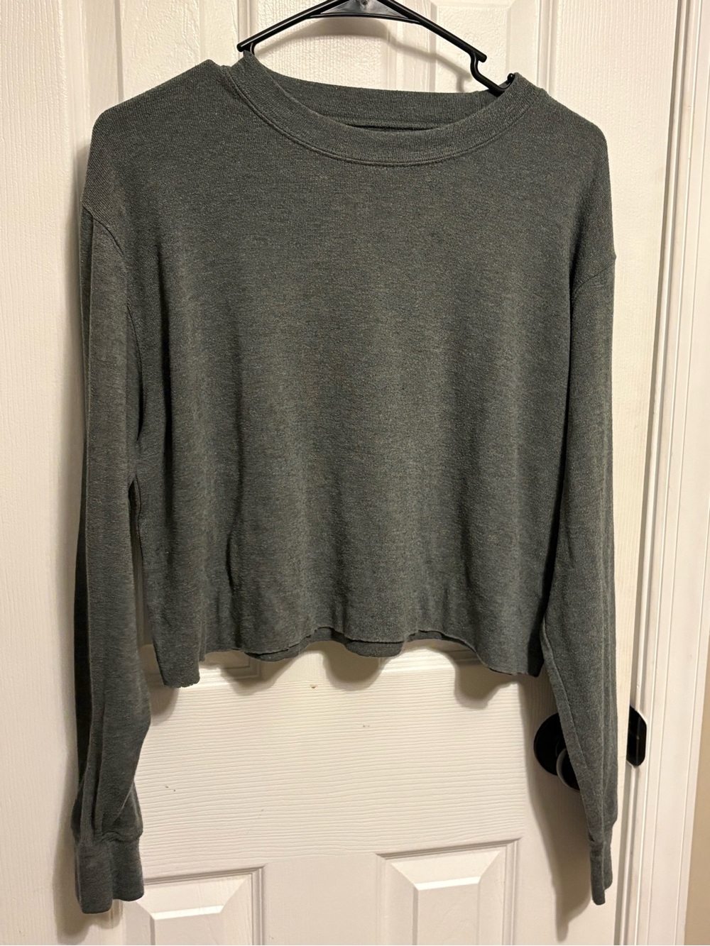 Brandy Melville Cropped Long-Sleeve Top
